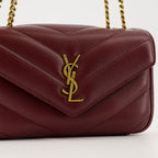 Loulou bag, Saint Laurent accessory, bordeaux handbag, luxury bags, designer handbags