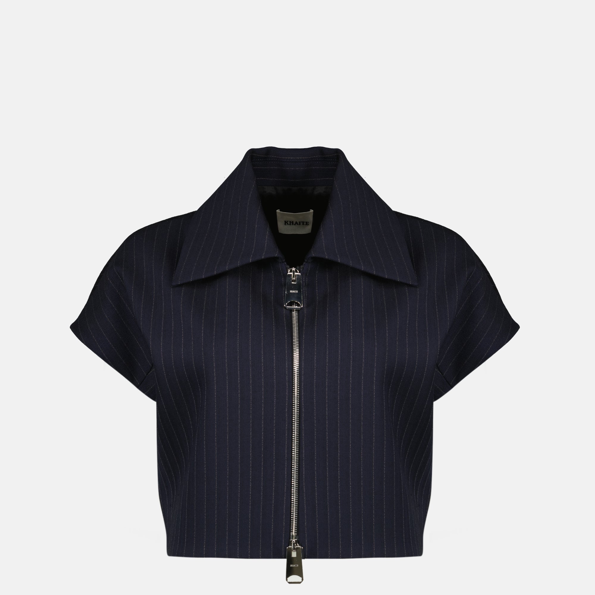 Khaite의 여성용 Haut Court Robin à Rayures 이미지 - 2026 봄-여름 시즌 - 전면 보기