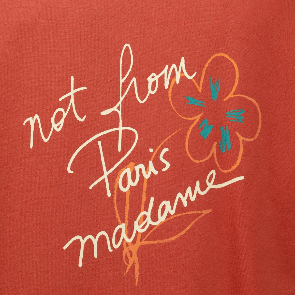 Camiseta naranja Slogan Esquisse