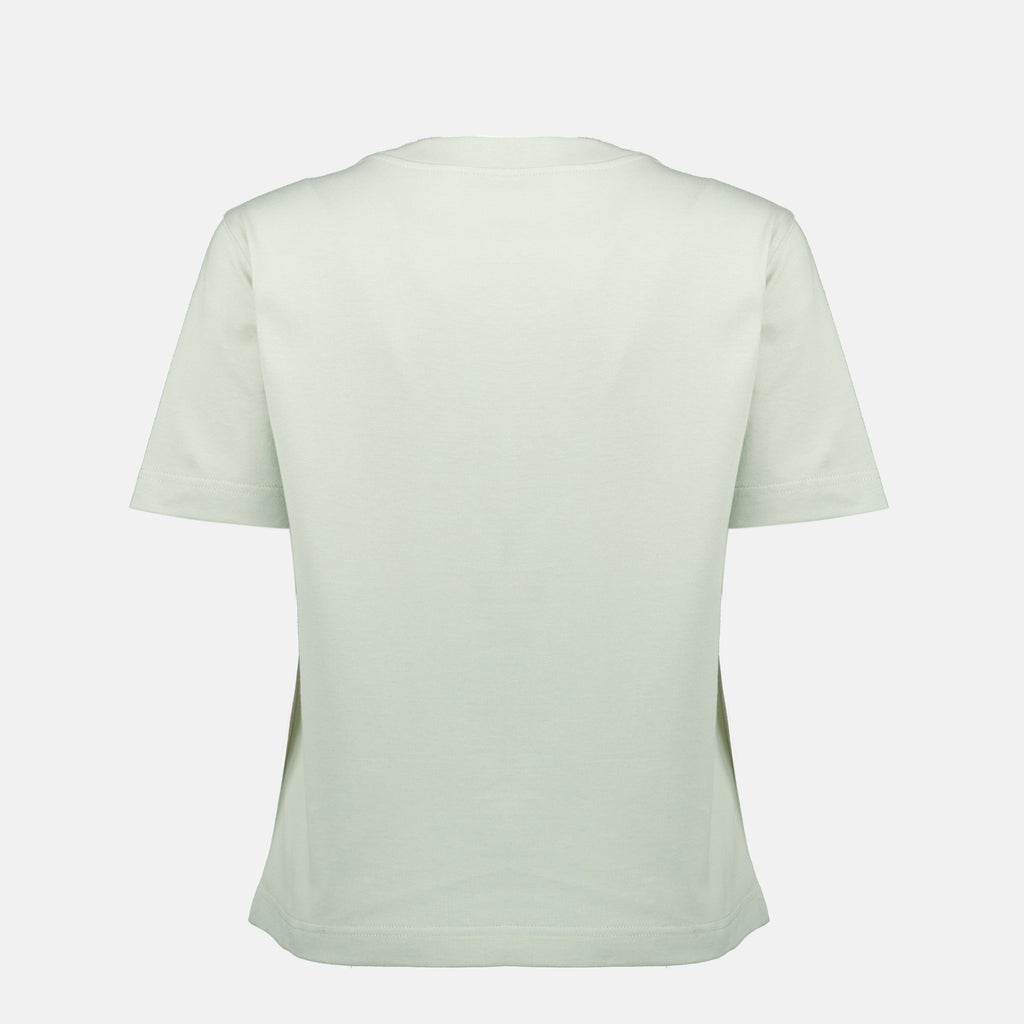 Image of T-Shirt Logo Check Green by Burberry for Women - Season Spring-Summer 2026 - Back View