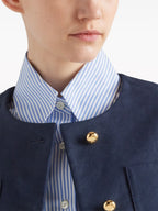 Veste courte en soie et laine