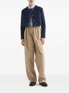 Veste courte en soie et laine