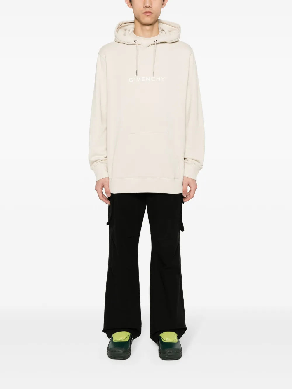 Hoodie Bege com Logos