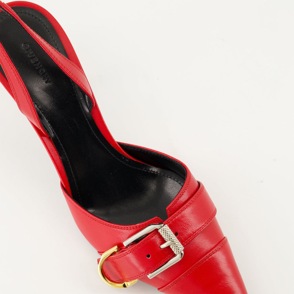 red leather pumps, Givenchy footwear, stylish heels, luxury accessories, fall-winter collection