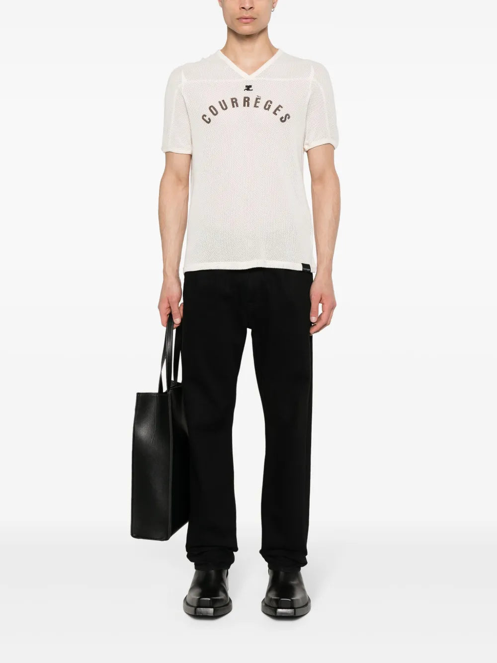 Beige Mesh Baseball T-shirt