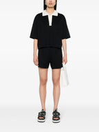 Imagen de pantalones cortos de algodón de Moncler para mujeres - Temporada primavera-verano 2024 - Vista trasera