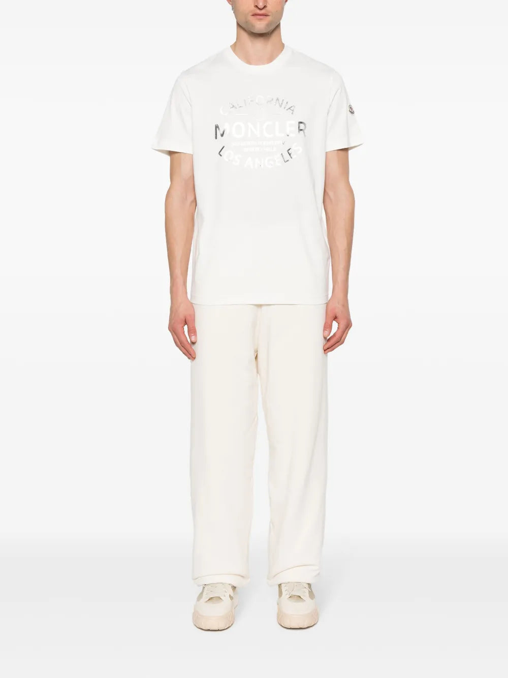 White T-shirt with Logo Print