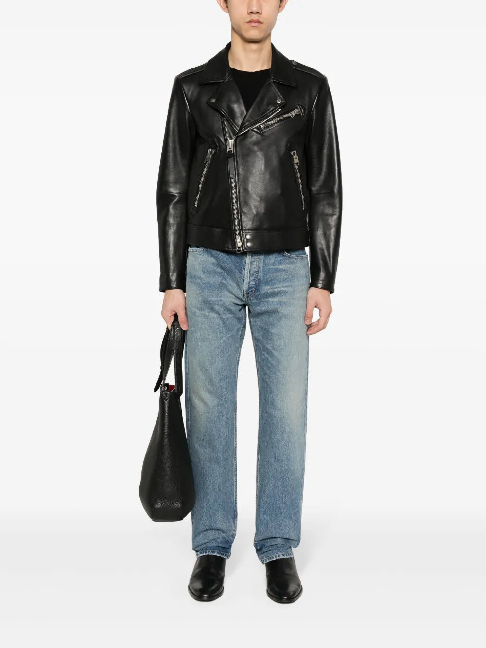 シャーロットブルーストレートデニムジーンズ - SAINT LAURENT シャーロットブルーストレートデニムジーンズ - SAINT LAURENT