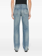 Image of Charlotte Blue Straight Denim Jeans by Saint Laurent for Men - Season Spring-Summer 2024 - Detail View 6