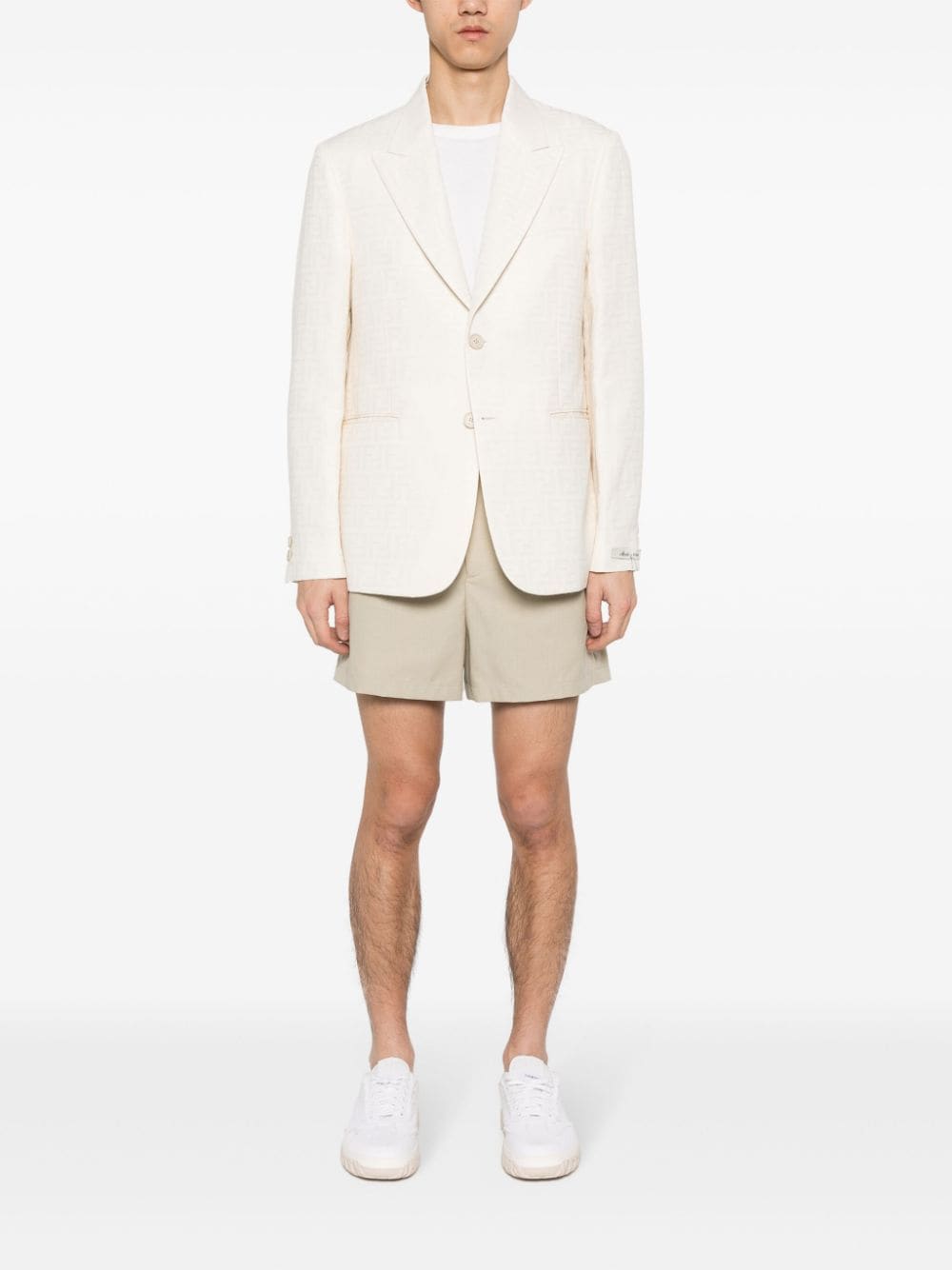 Fendi wool shorts, beige wool shorts, luxury shorts, Fendi Spring-Summer 2024, premium wool shorts