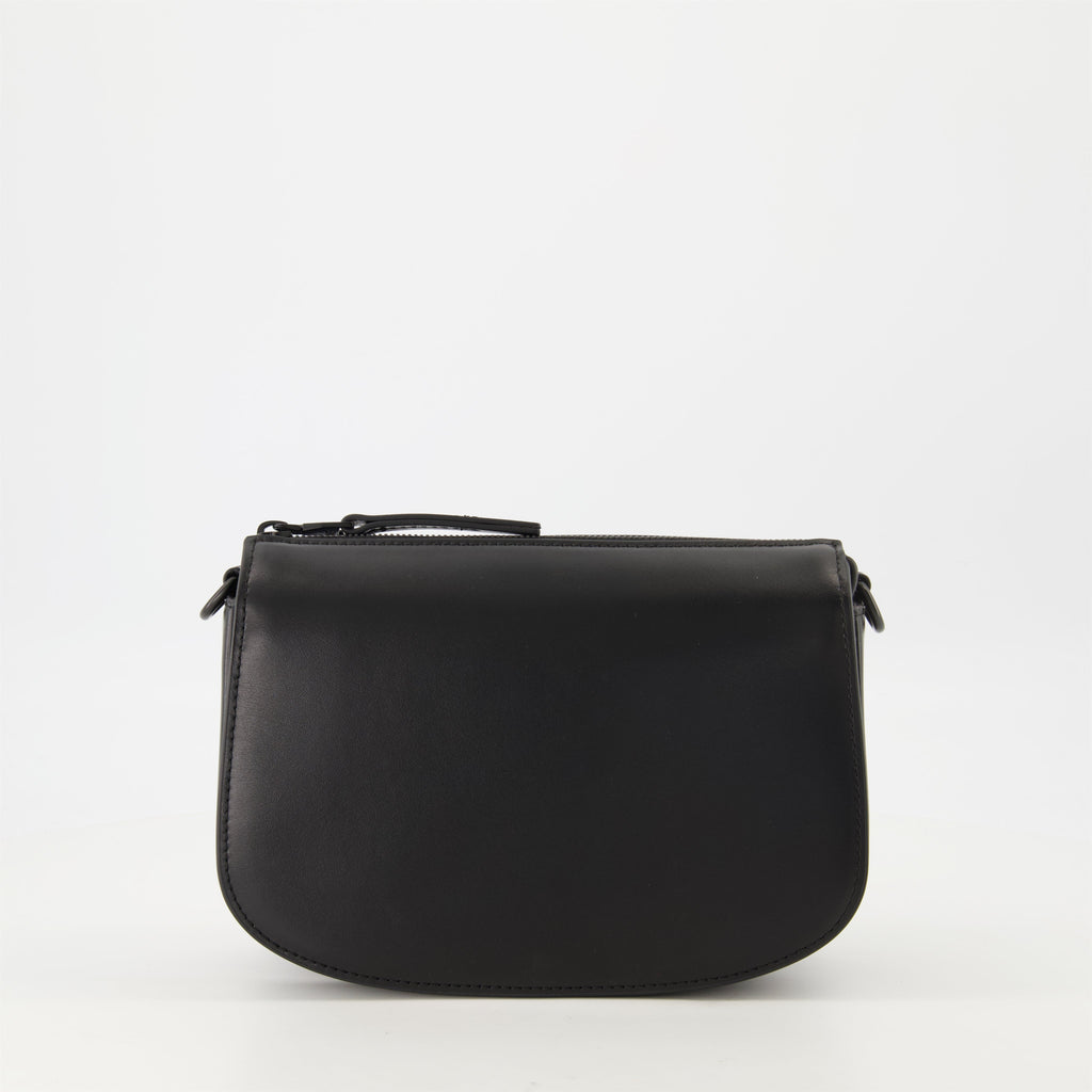 camera bag, black bag, Diesel accessories, smooth leather bag, unisex bag