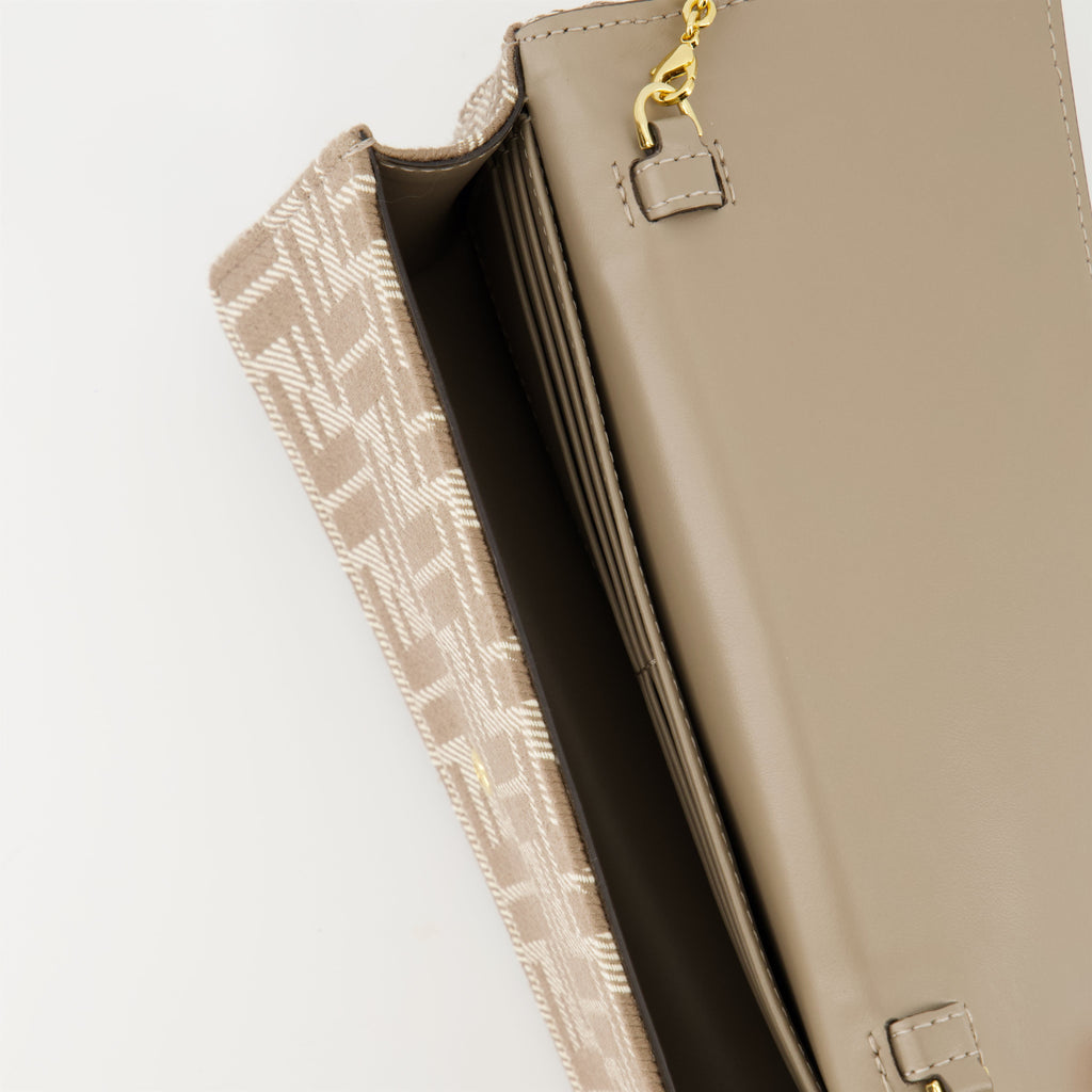 Baguette wallet, denim effect wallet, Fendi wallet, women's accessories, designer wallet