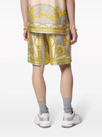 Silk Shorts with Greek Mythology Print