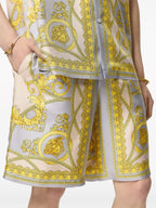 Silk Shorts with Greek Mythology Print