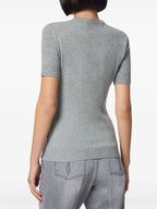 Cashmere Blend Top with Short Sleeves