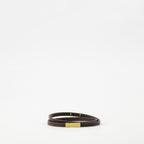 Cassandre bracelet, Saint Laurent accessories, double-tour bracelet, leather bracelet, elegant jewelry
