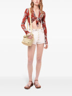 raffia bag, Signature 1969, bucket bag, beige accessory, stylish handbag