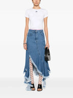 Image of Moon T-Shirt by Marine Serre for Women - Season Autumn-Winter 2025 - Model view 1