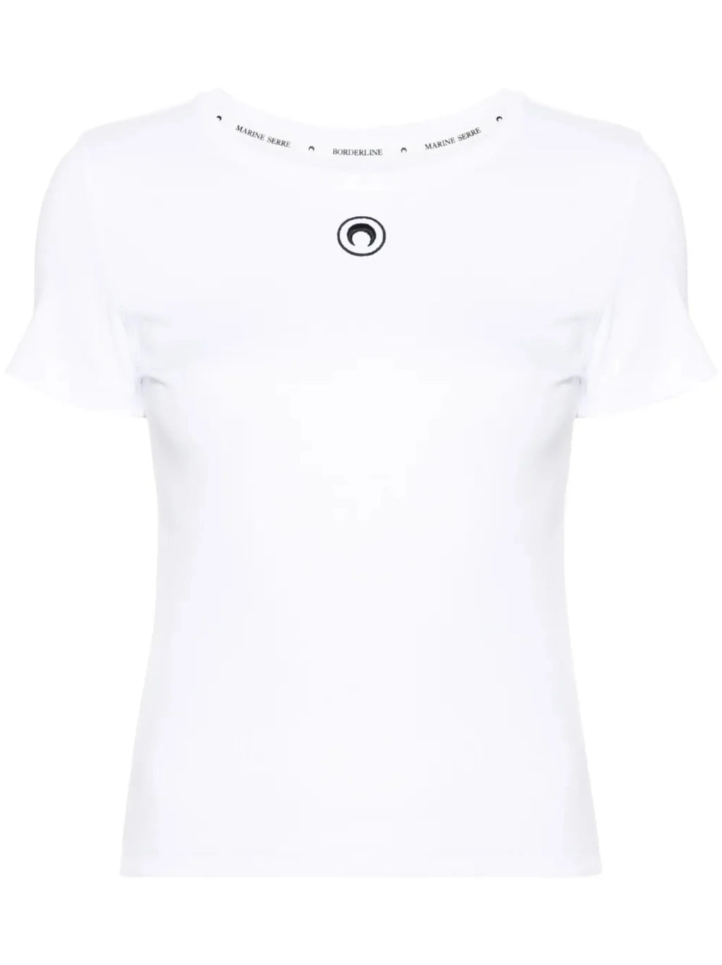 Imagem da T-shirt Moon de Marine Serre para Mulheres - Temporada Outono-Inverno 2025 - Vista modelo 4