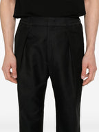 Image of Black Pleated Trousers by Fendi for Men - Season Spring-Summer 2024 - Detail View 7