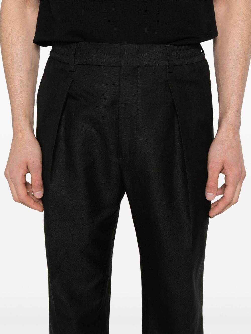 Fendi trousers, black pleated pants, luxury fashion, spring-summer 2024, men's designer clothing