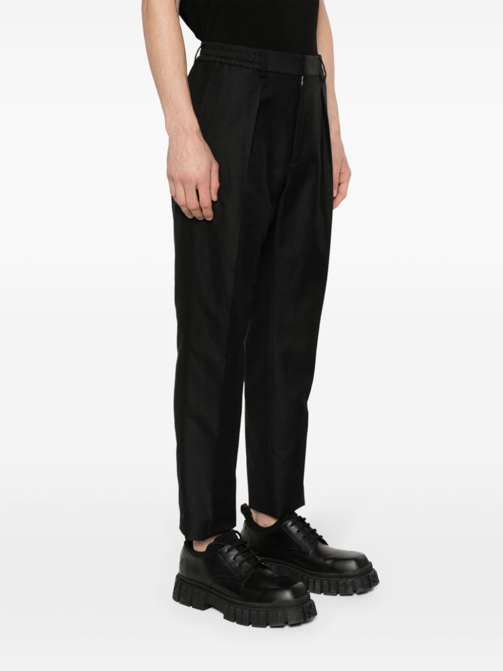 Fendi trousers, black pleated pants, luxury fashion, spring-summer 2024, men's designer clothing