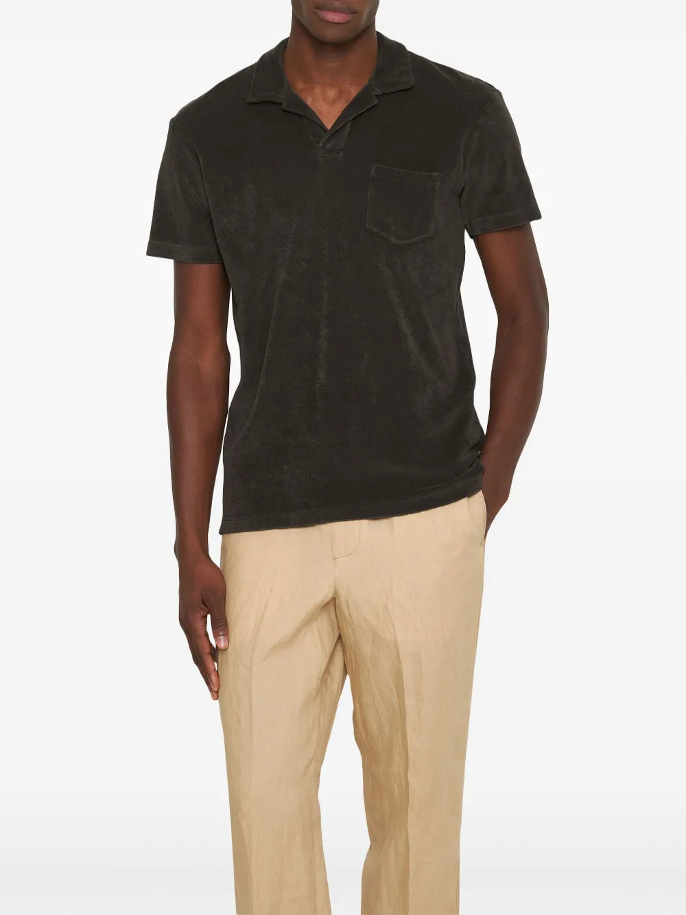 Polo en Éponge Taupe