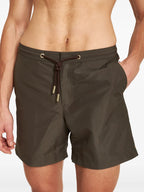 Shorts de Bain en Nylon Taupe