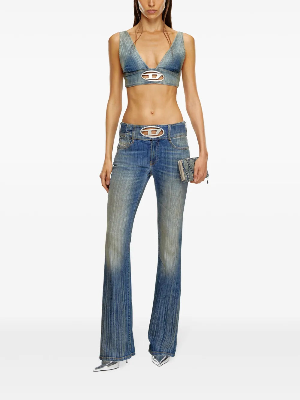 Distressed Blue Denim Jeans