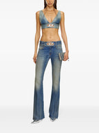 Distressed Blue Denim Jeans