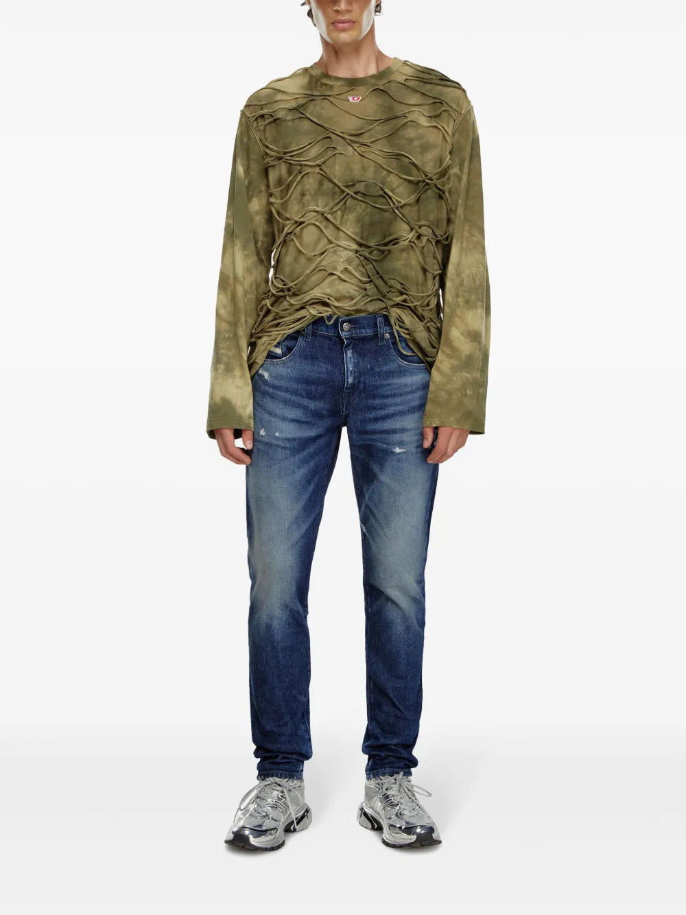 Jeans Slim Fit avec un Effet Usé