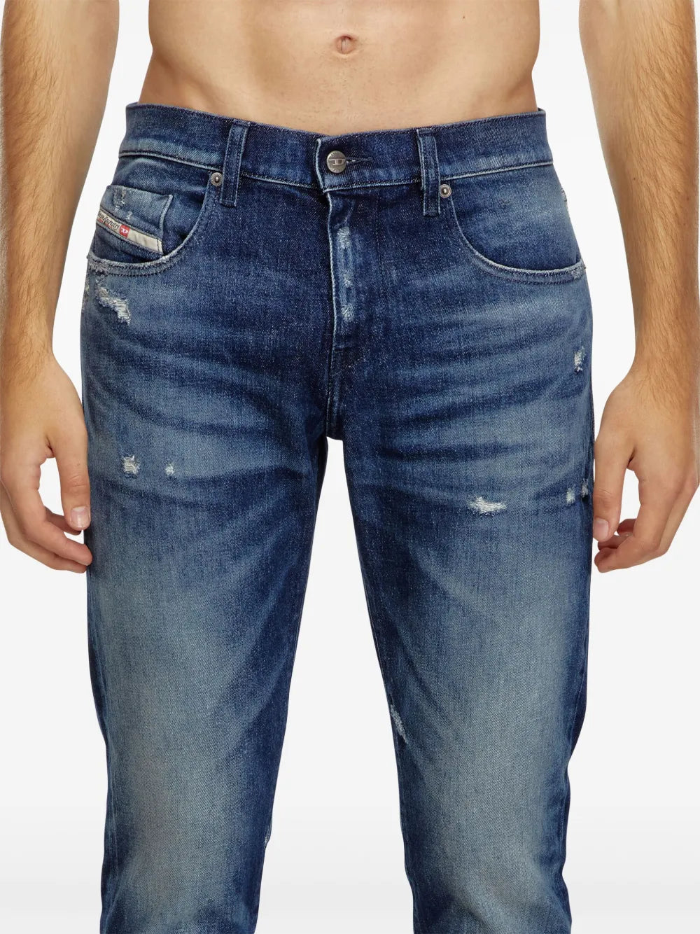 Jeans Slim Fit avec un Effet Usé