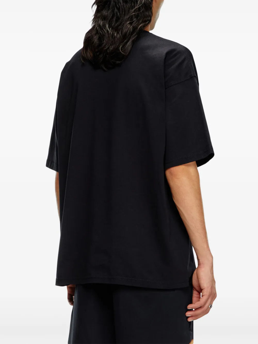 Image of Organic Cotton T-Shirt with Bleach Pattern by Diesel for Men - Season Autumn-Winter 2024 - Detail View 6