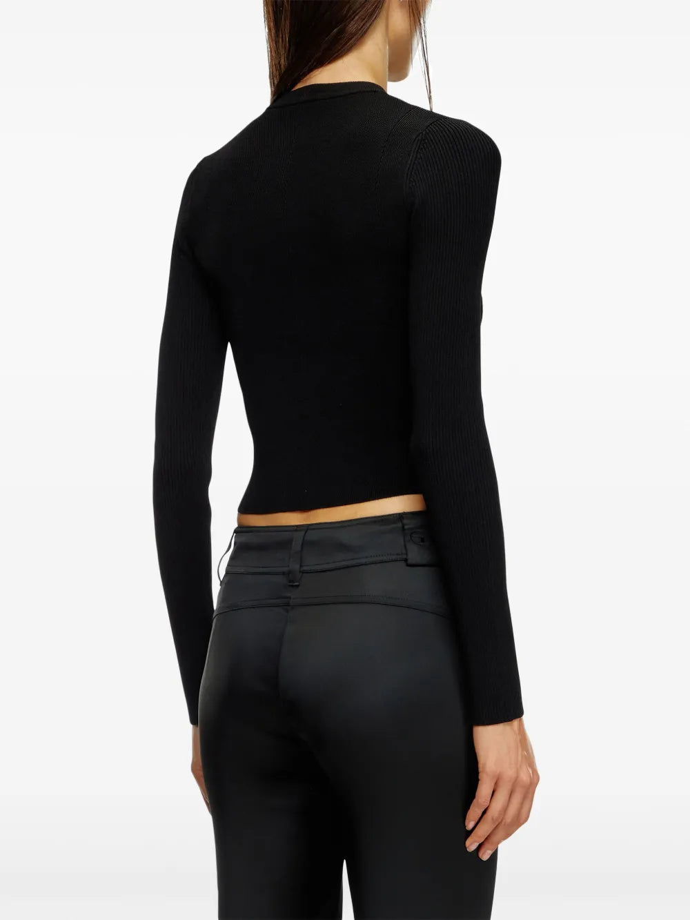 리브드 비스코스 스웨터 탈부착 가능한 소매