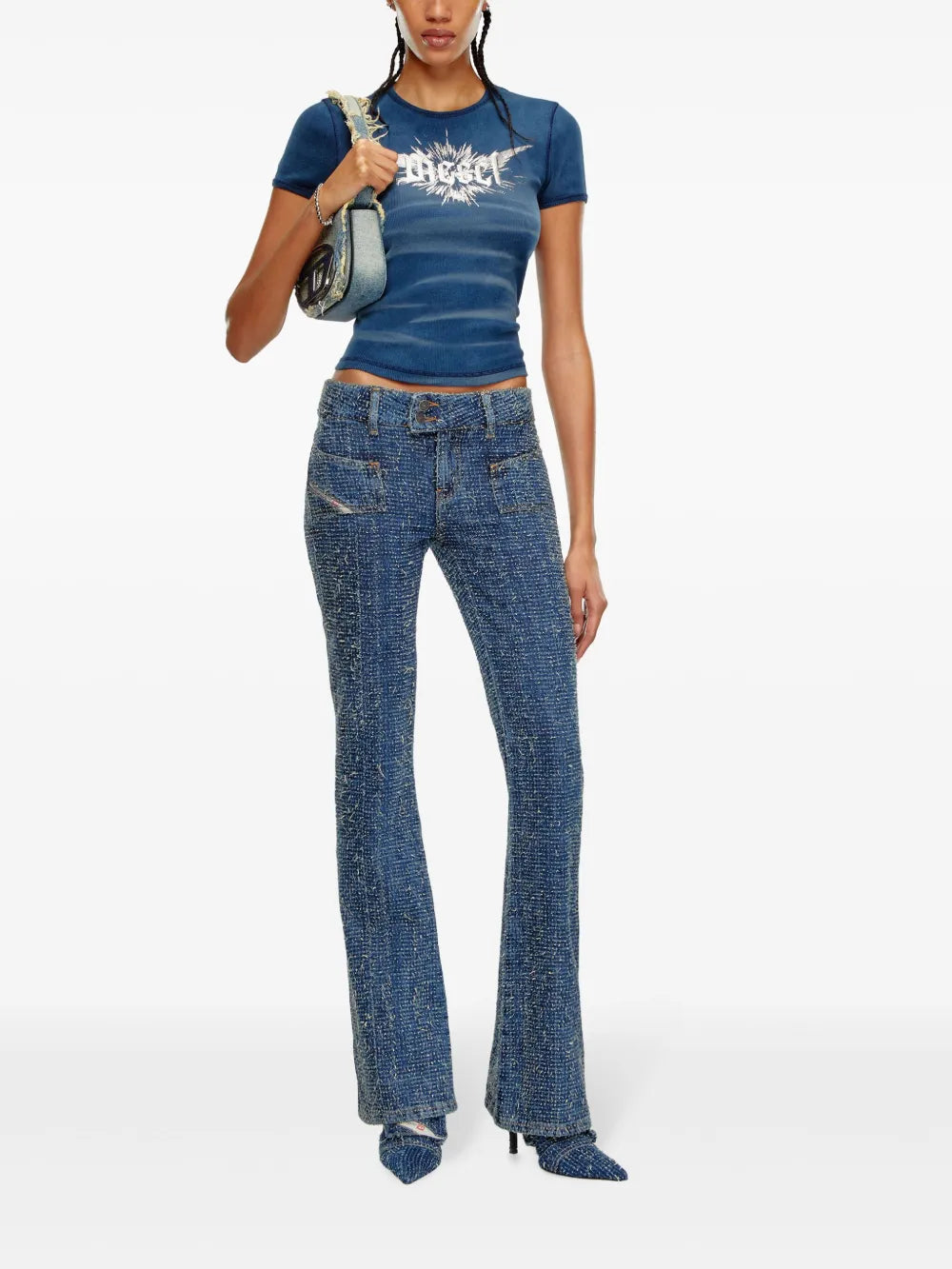 D-Ebush-S Textured Bouclé Jeans