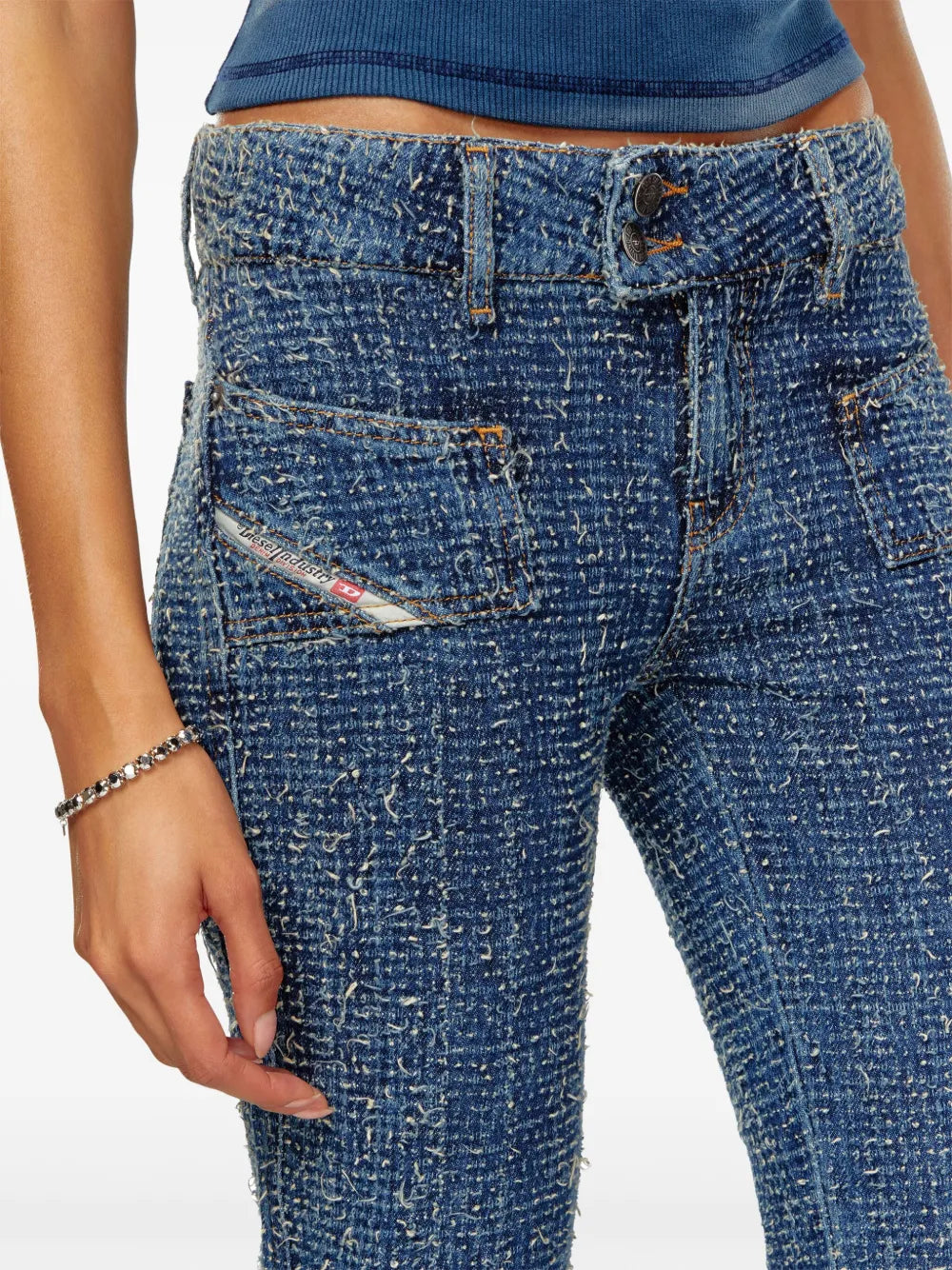 D-Ebush-S Textured Bouclé Jeans