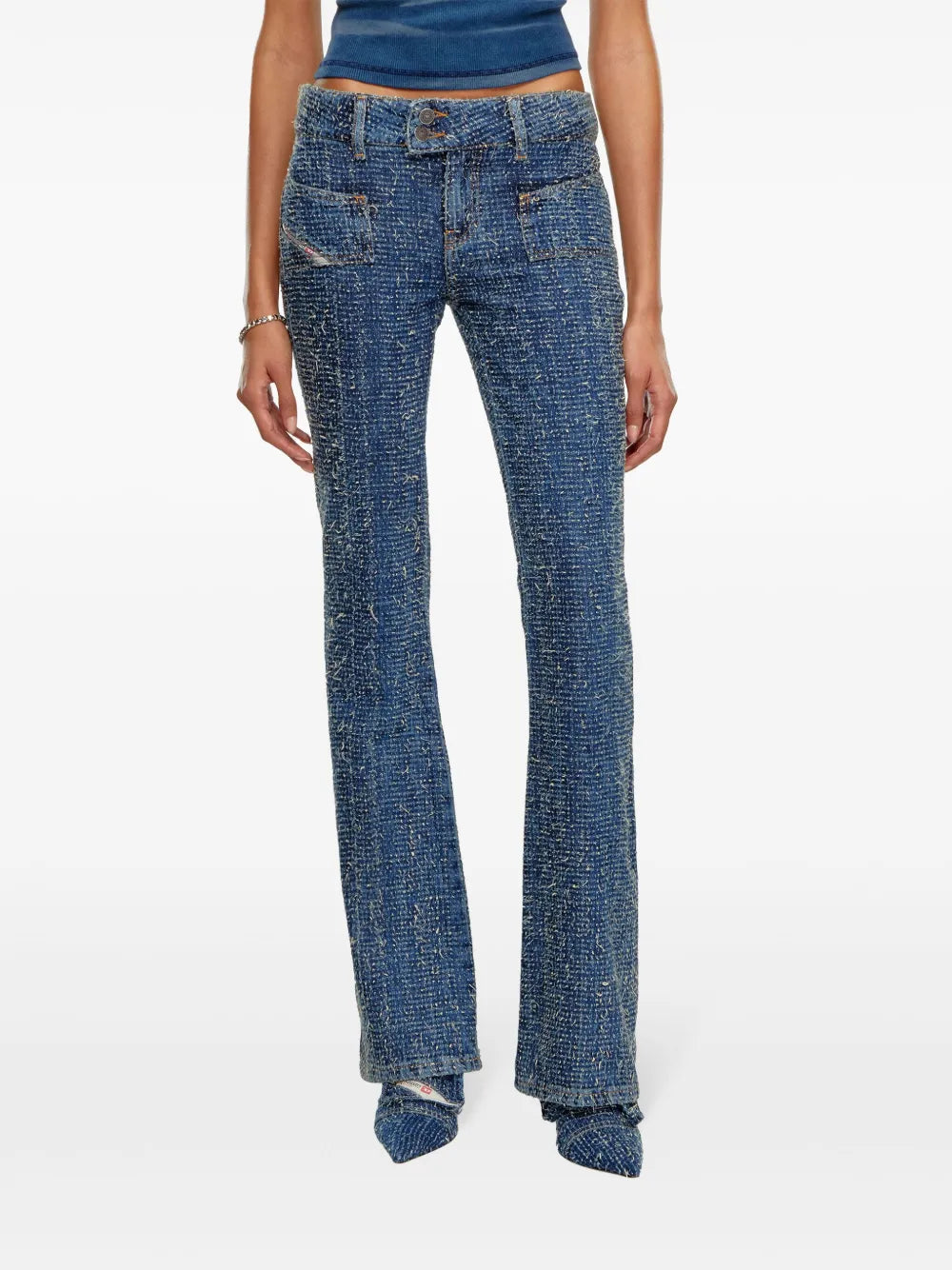 D-Ebush-S Textured Bouclé Jeans