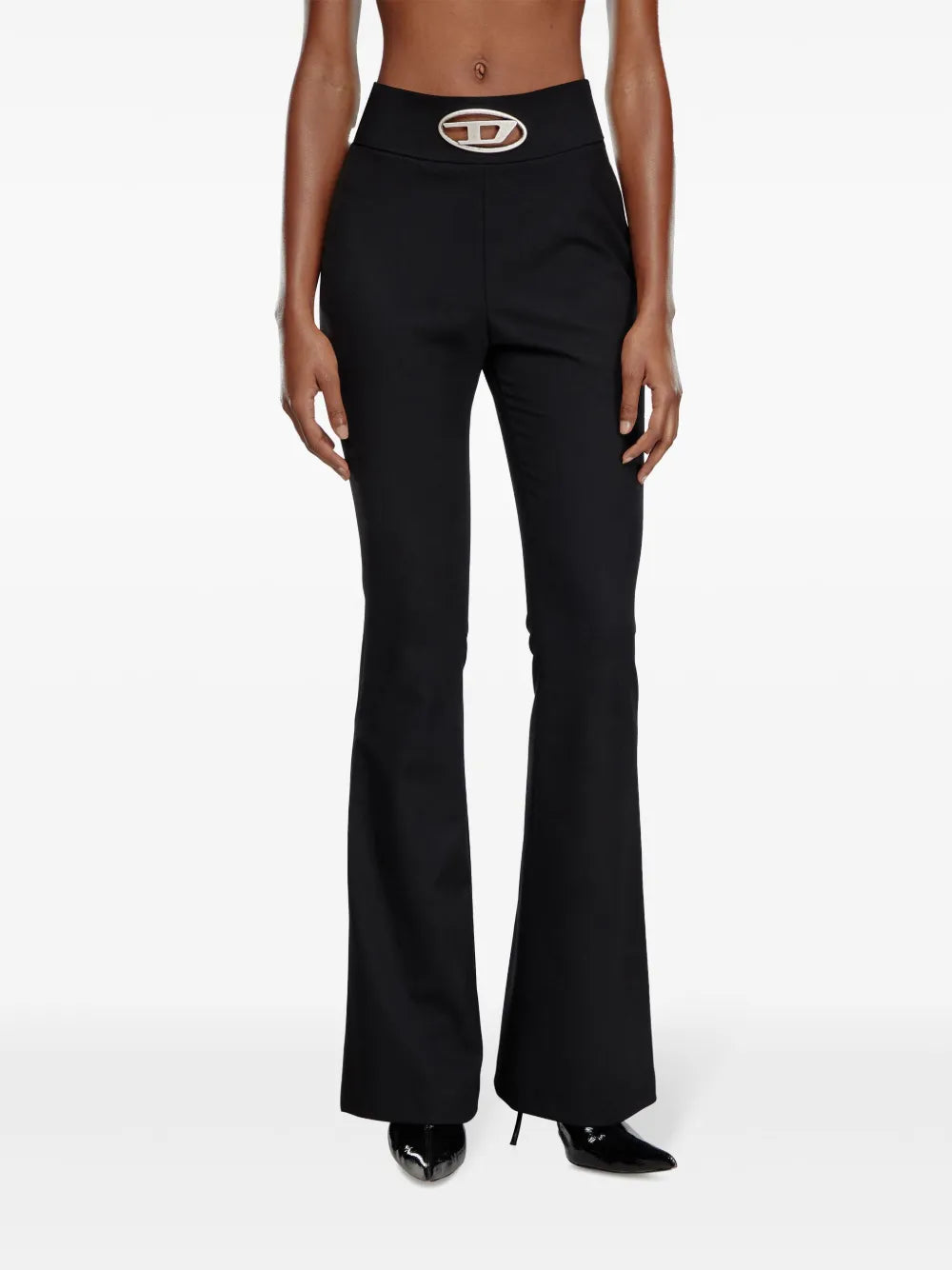 Flared Anthracite Trousers
