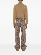 Image of Plaid Wool Trousers by Burberry for Men - Season Autumn-Winter 2024 - Detail View 6