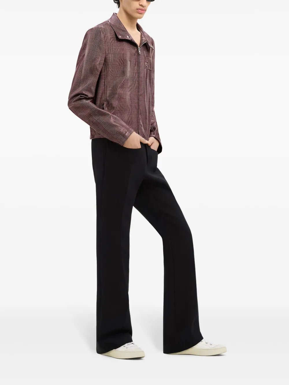 メンズのクレージュによるビニールチェックジャケットの画像 - 2024年秋冬シーズン - 詳細ビュー 1