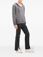 スタンドアップカラー付きジップフーディ