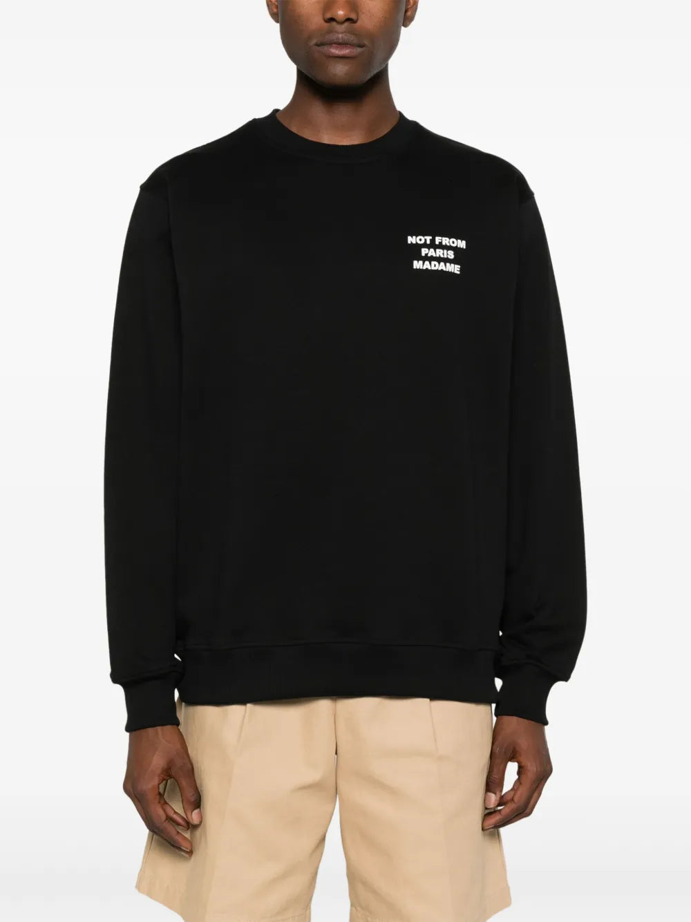 Schwarzes Slogan-Sweatshirt
