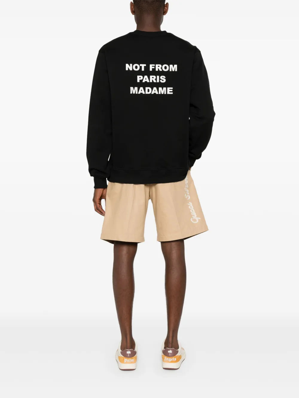 Schwarzes Slogan-Sweatshirt