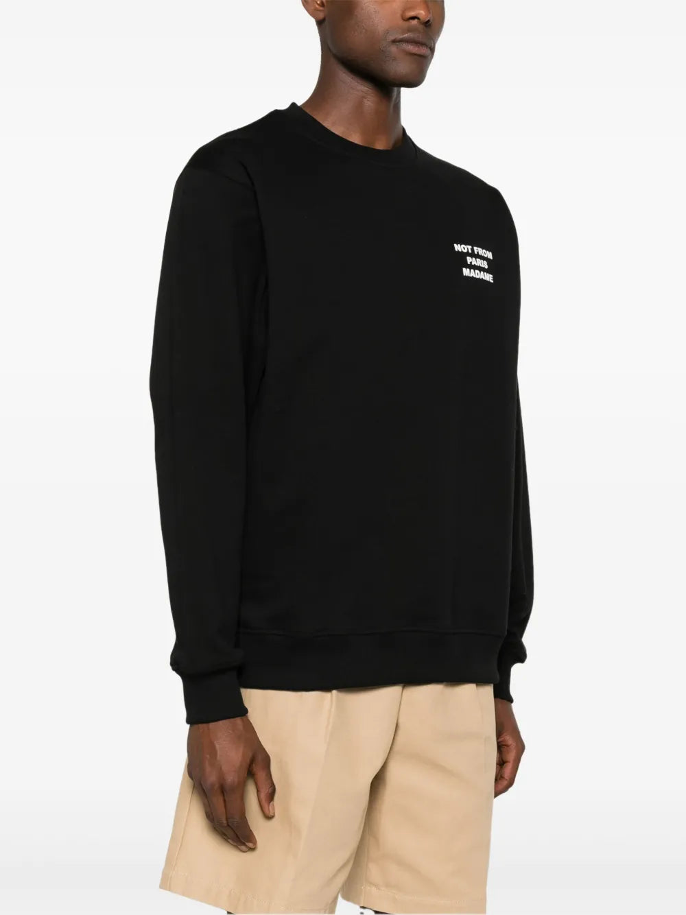 Schwarzes Slogan-Sweatshirt