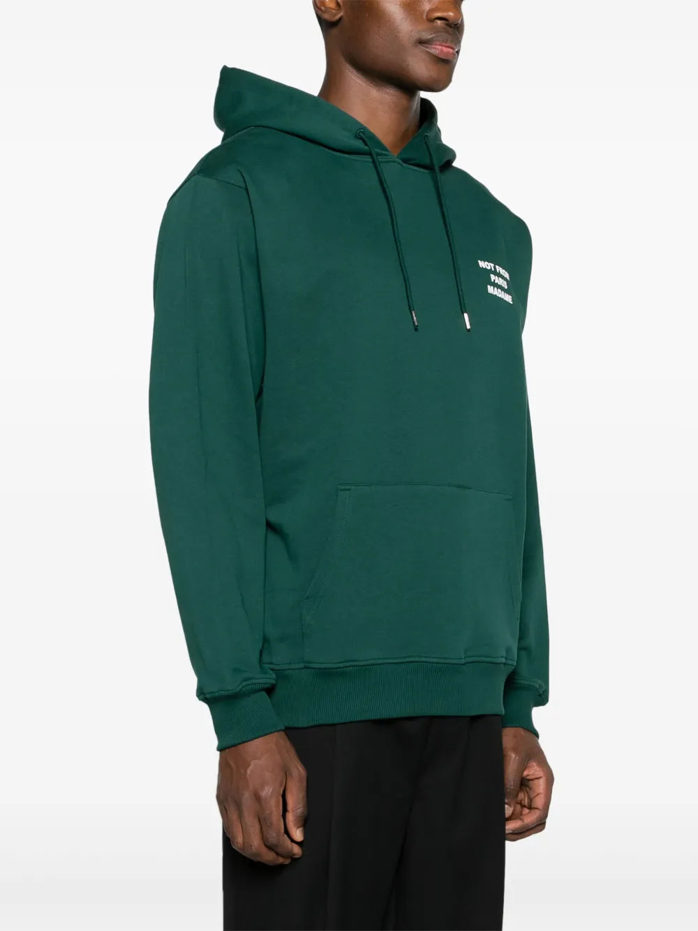 Hoodie Verde com Slogan em Algodão