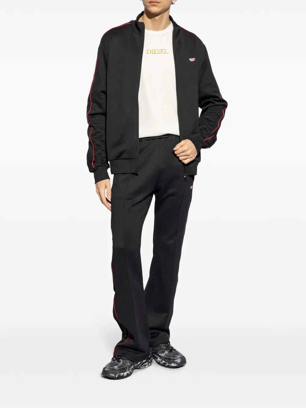 P-Zamper-D Pantalon de Jogging en Coton Noir