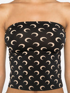 Imagen del Top Bandeau de Jersey Moon de Marine Serre para Mujeres - Temporada Otoño-Invierno 2025 - Vista de modelo 4