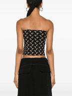 Imagen del Top Bandeau de Jersey Moon de Marine Serre para Mujeres - Temporada Otoño-Invierno 2025 - Vista de modelo 3
