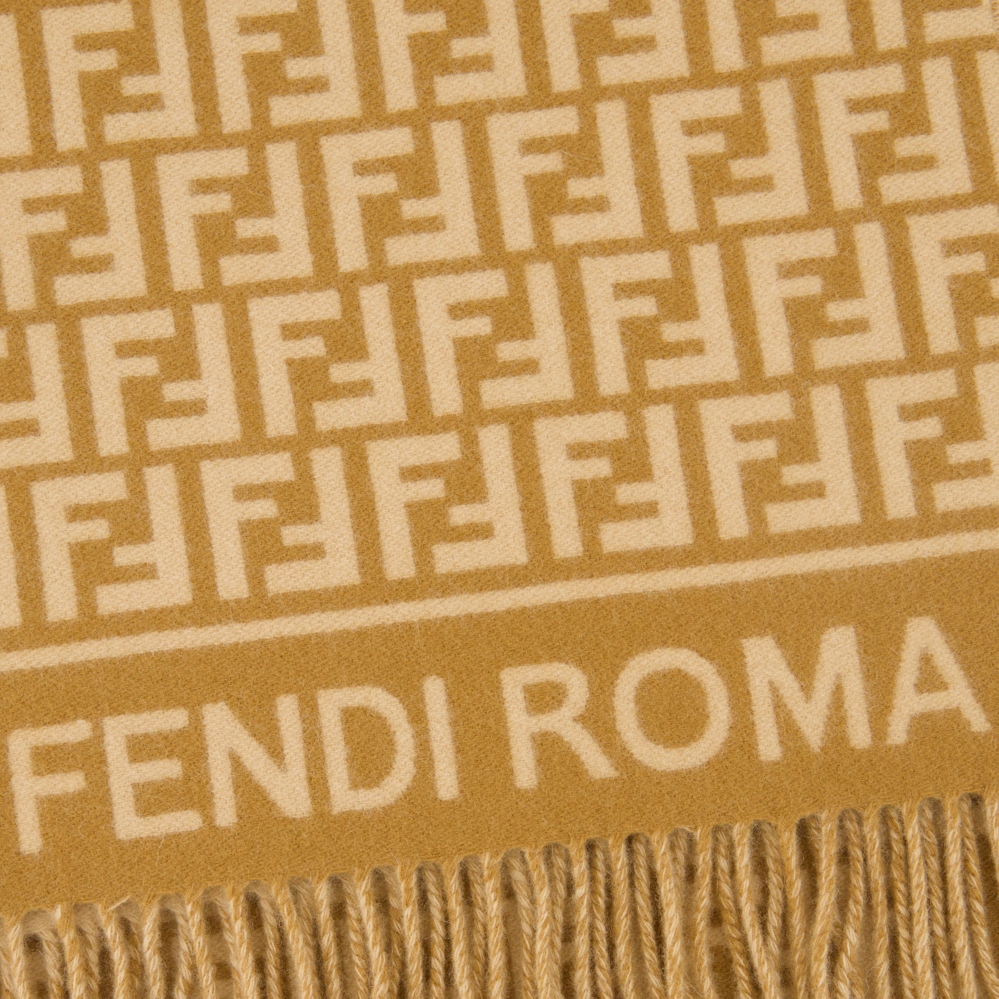 Fendi scarf, brown scarf, wool cashmere scarf, FF logo scarf, luxury accessories