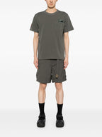 Sacai T-shirt, Khaki logo T-shirt, Autumn-Winter 2024, luxury ready-to-wear, designer T-shirt